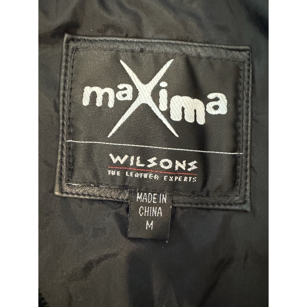 Vintage Y2K Wilsons Leather Maxima Vest Black Moto Grunge Baddie Goth S/M - Picture 9 of 12
